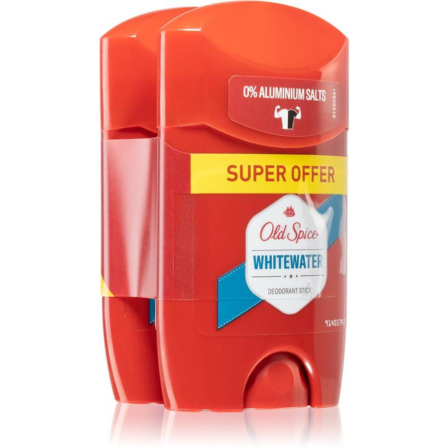 Old Spice Whitewater tuhý deodorant pro muže 2x50 ml