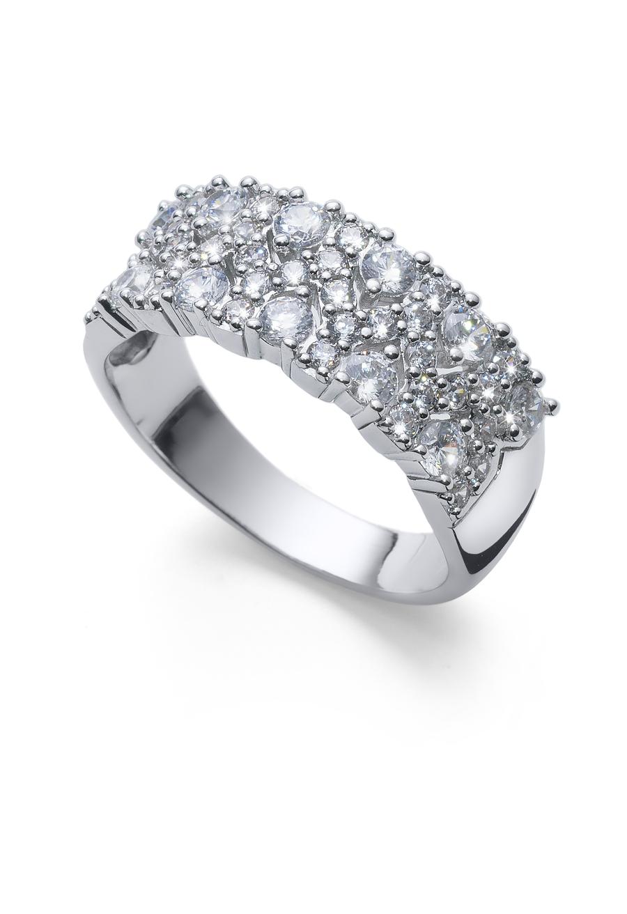 Oliver Weber Luxusní stříbrný prsten s kubickými zirkony Cleopatra 63284 57 mm