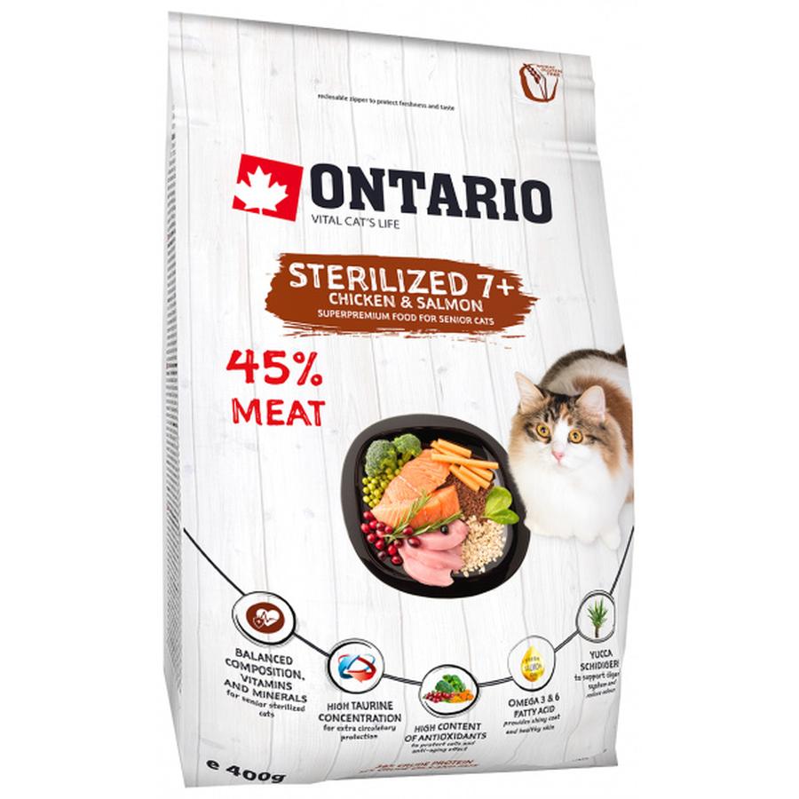 Ontario Cat Sterilised 7+ Senior 0,4kg