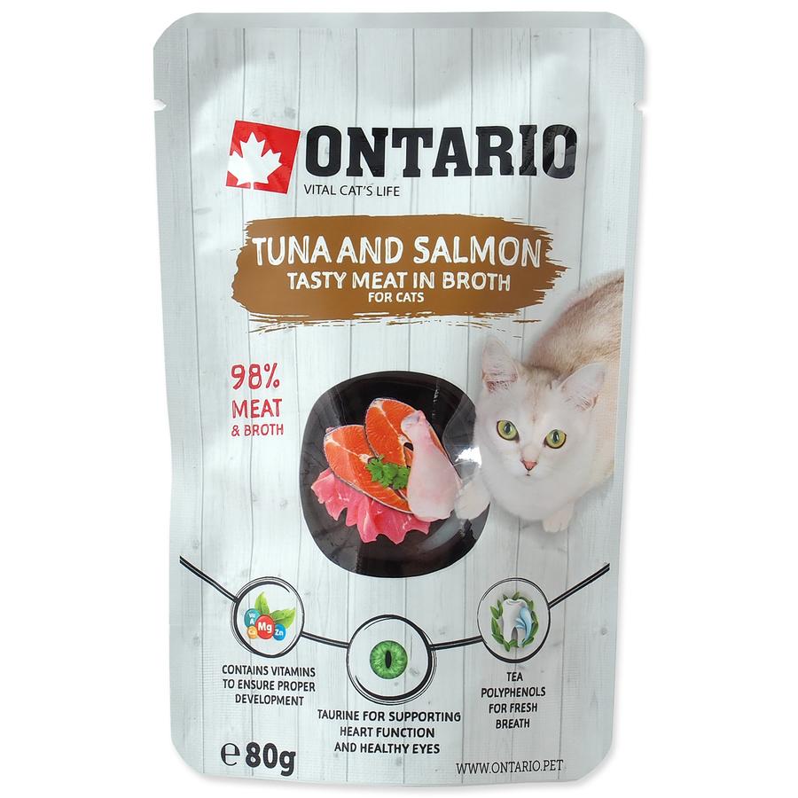 Ontario Cat Tuna and Salmon in Broth 80 g