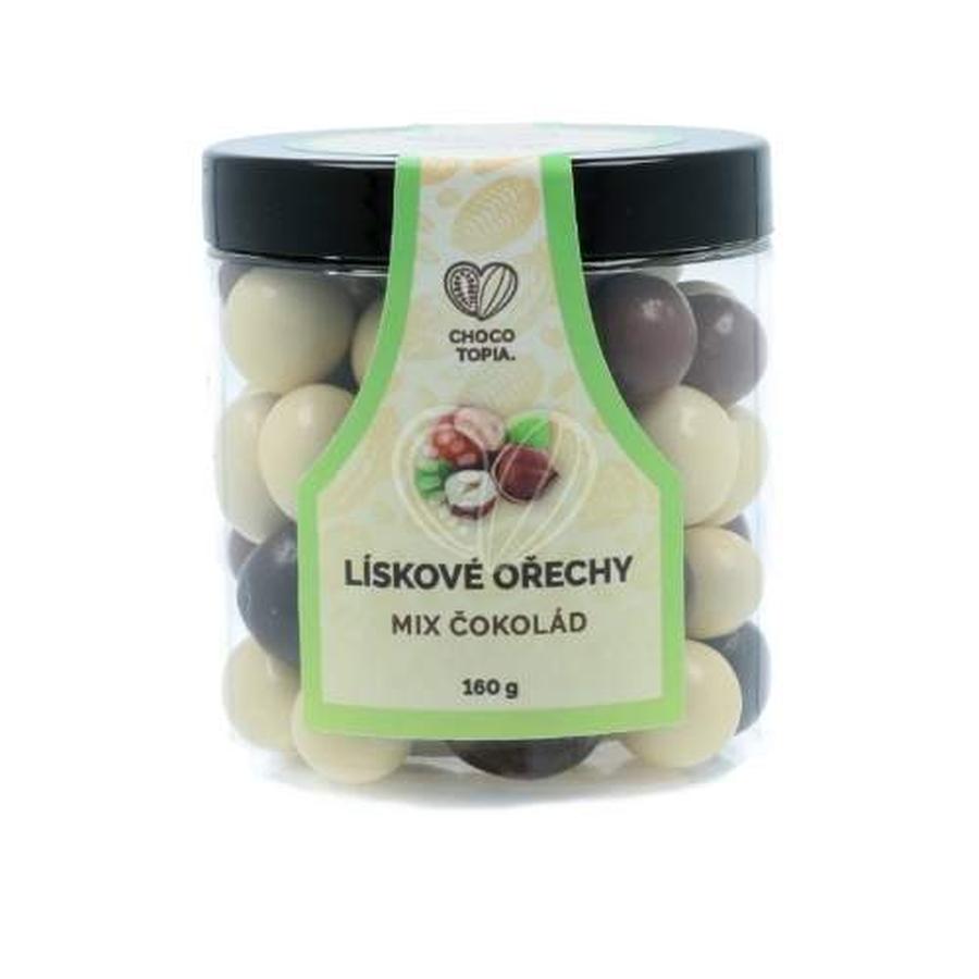 Ořechy lískové v mixu čokolád CHOCOTOPIA 160g