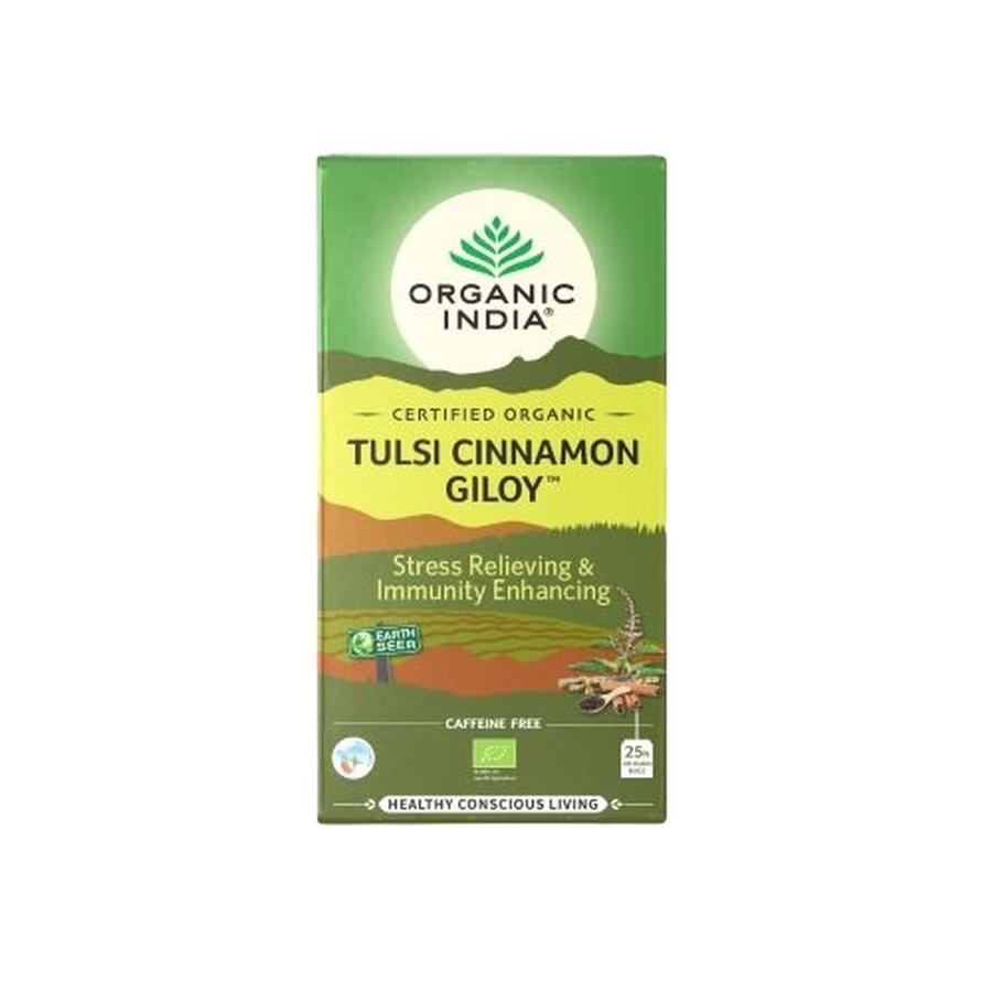 Organic India Tulsi se skořicí a Amritou 25 sáčků BIO