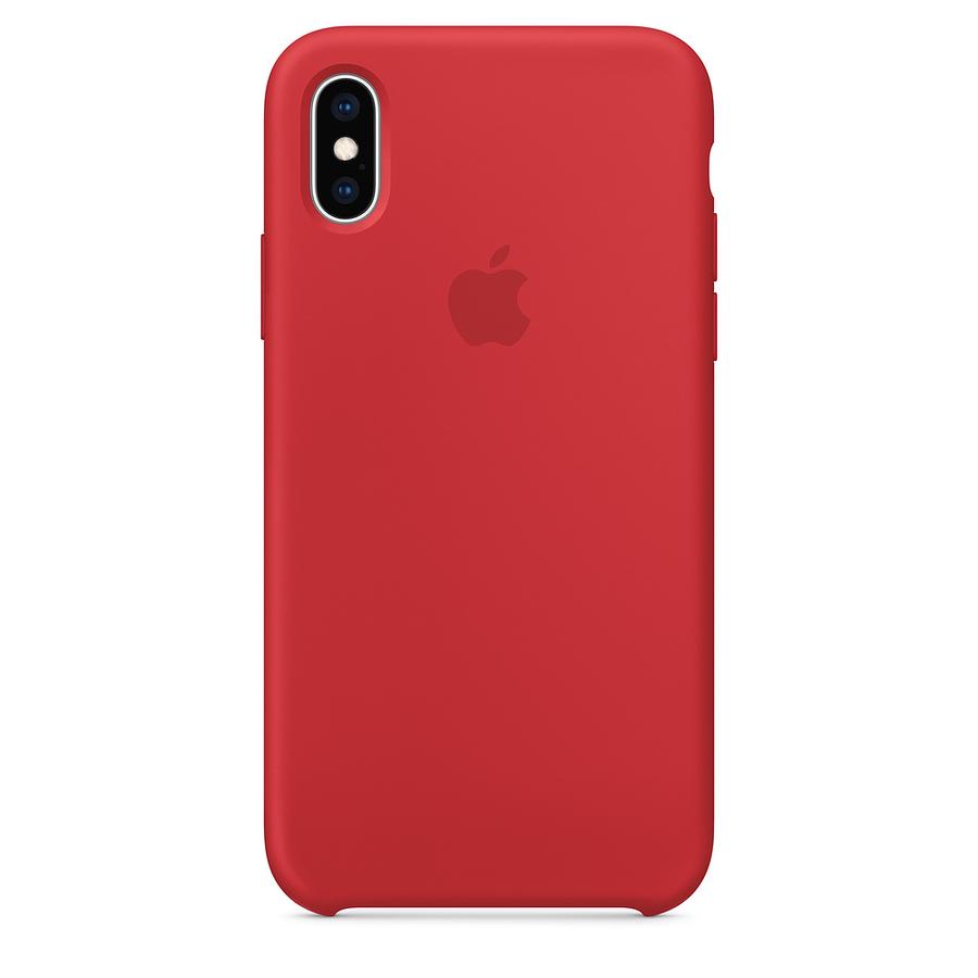 Originální kryt Silicone Case pro Apple iPhone XS Max, červená