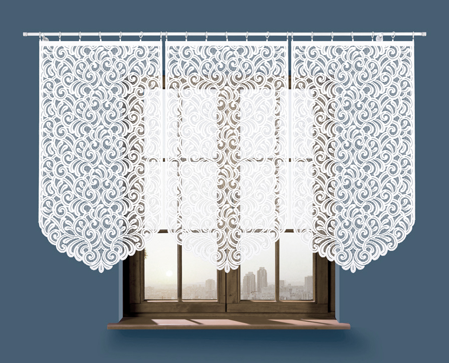 Panelová dekorační záclona ANIKA, bílá, šířka 75 cm výška od 120 cm do 160 cm  MyBestHome Rozměr: 75x160 cm