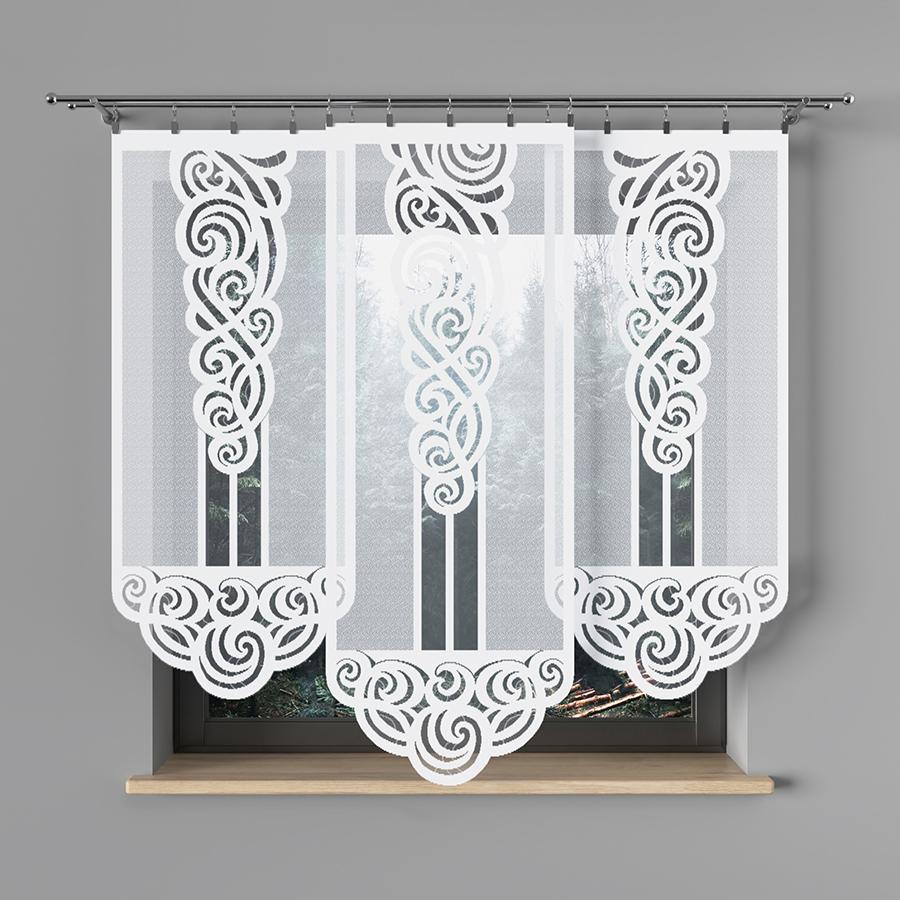 Panelová dekorační záclona EWA bílá, šířka 60 cm výška od 120 cm do 160 cm  MyBestHome Rozměr: 60x160 cm