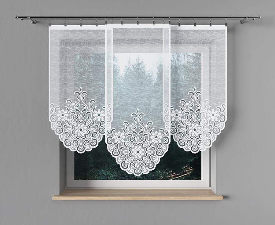 Panelová dekorační záclona OLGA, bílá, šířka 60 cm výška od 120 cm do 160 cm  MyBestHome Rozměr: 60x120 cm