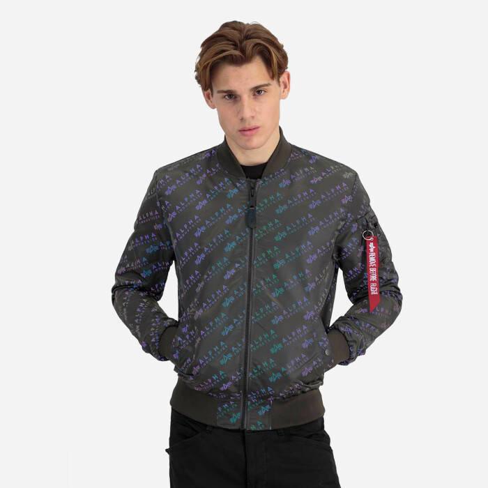 Pánská bunda Alpha Industries MA-1 LW AOP Rainbow Reflective 106109 136