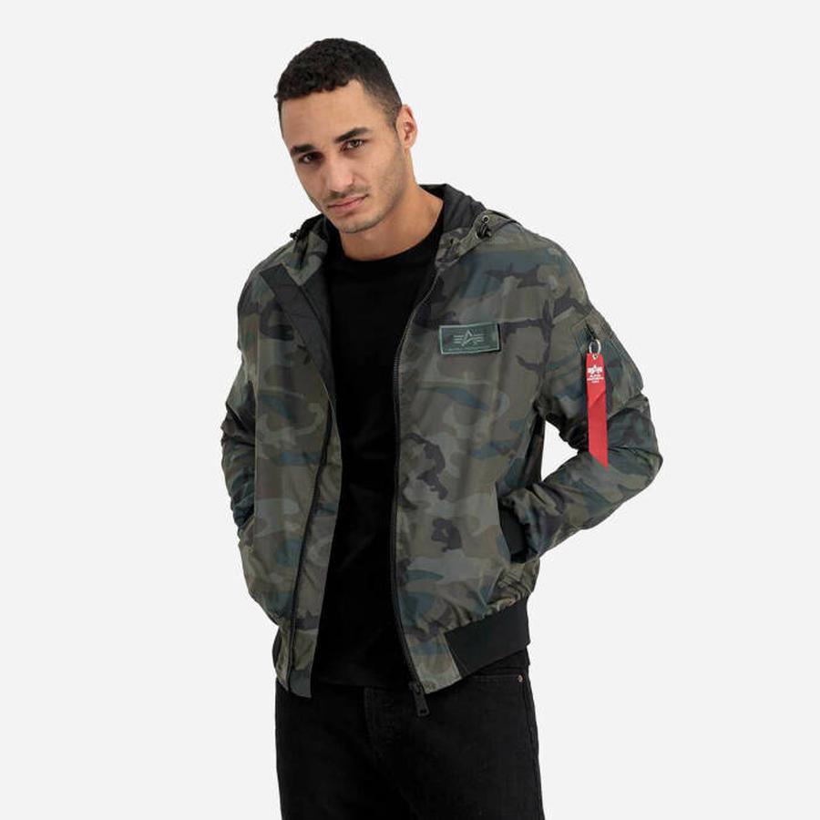 Pánská bunda Alpha Industries MA-1 LW Hooded Refl. Camo 126138rc 408