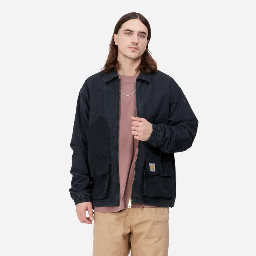 Pánská bunda Carhartt WIP Alma Jacket I031930 Black STONE WASHED