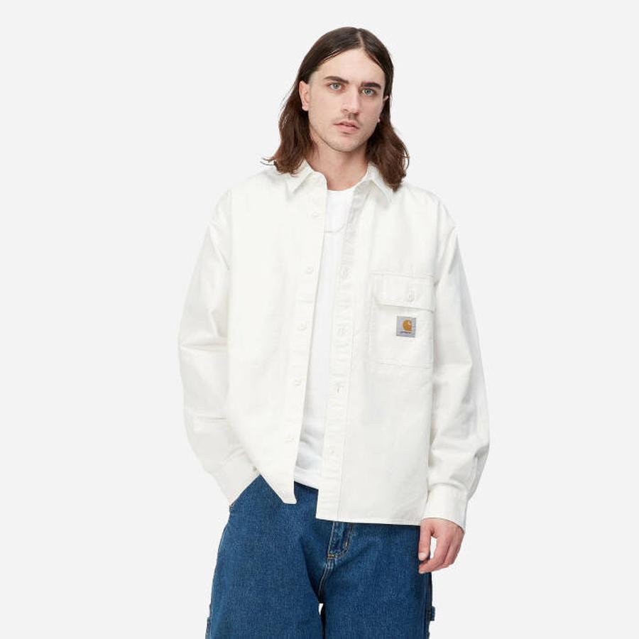 Pánská košile Carhartt WIP Reno košile Jac I031447 OFF WHITE