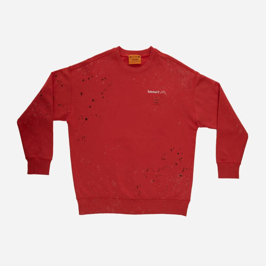 Pánská mikina A-COLD-WALL* x Timberland Crewneck Future73 A6PGW852 VOLT RED