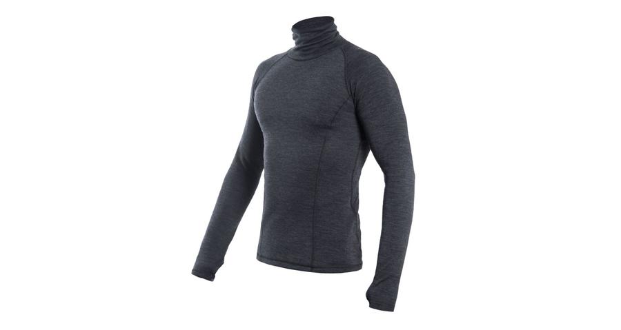 Pánské funkční triko Sensor Merino Bold Roll Neck anthracite gray L