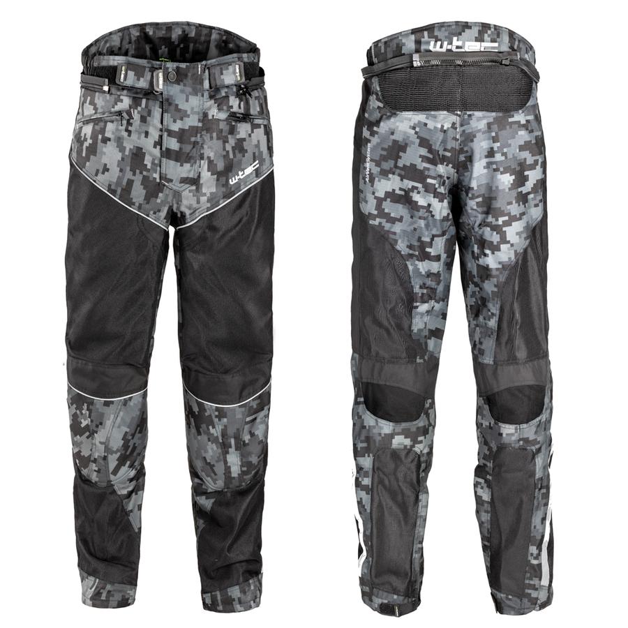 Pánské letní moto kalhoty W-TEC Jori  Black-Grey Digi-Camo  6XL