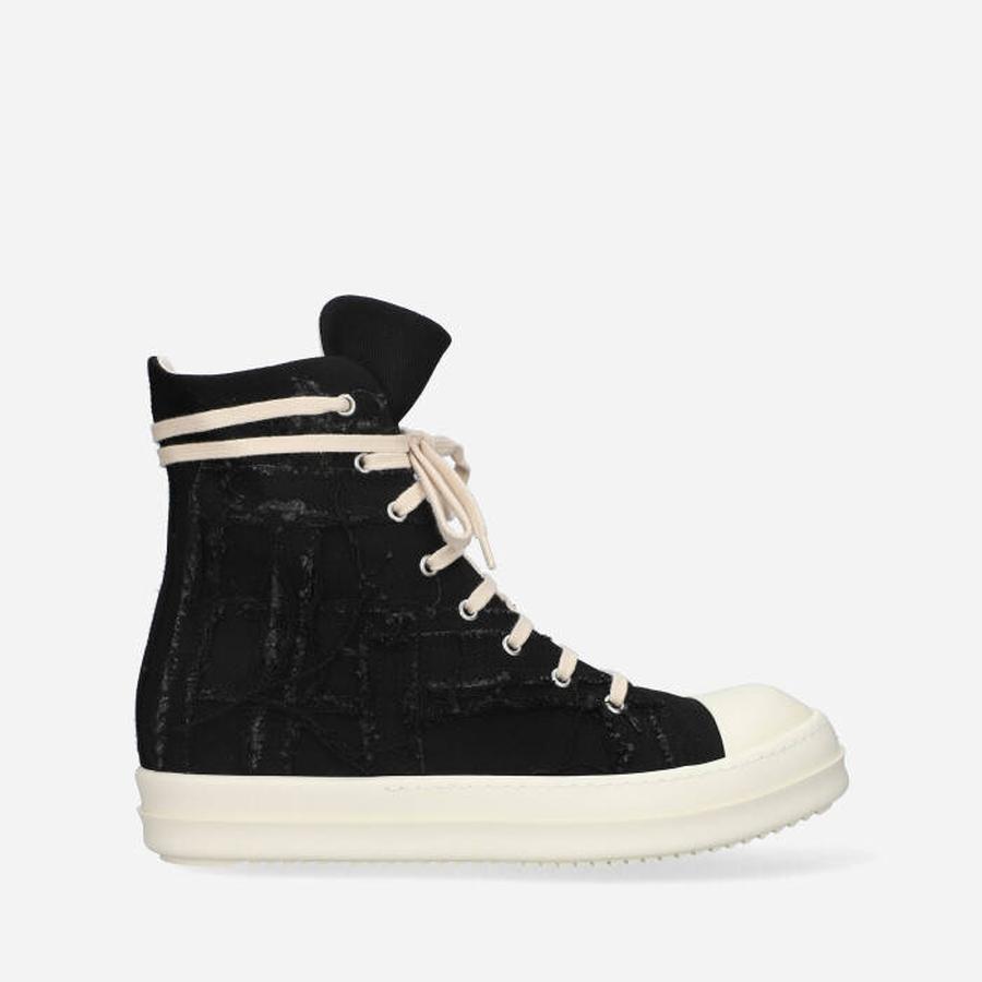 Pánské tenisky Rick Owens DRKSHDW Slashed Sneaks DU01C6807 Slash BLACK / MILK / MILK