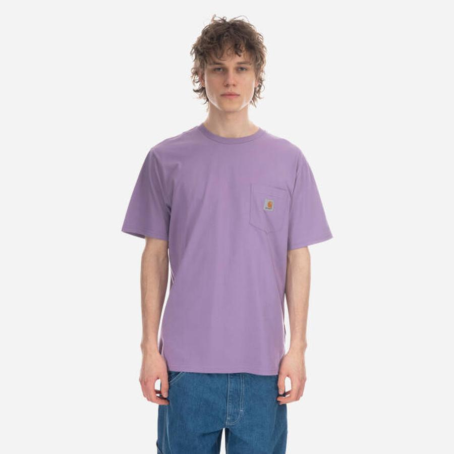 Pánské tričko Carhartt WIP S / S Chase tričko i026391 VIOLANDA / GOLD