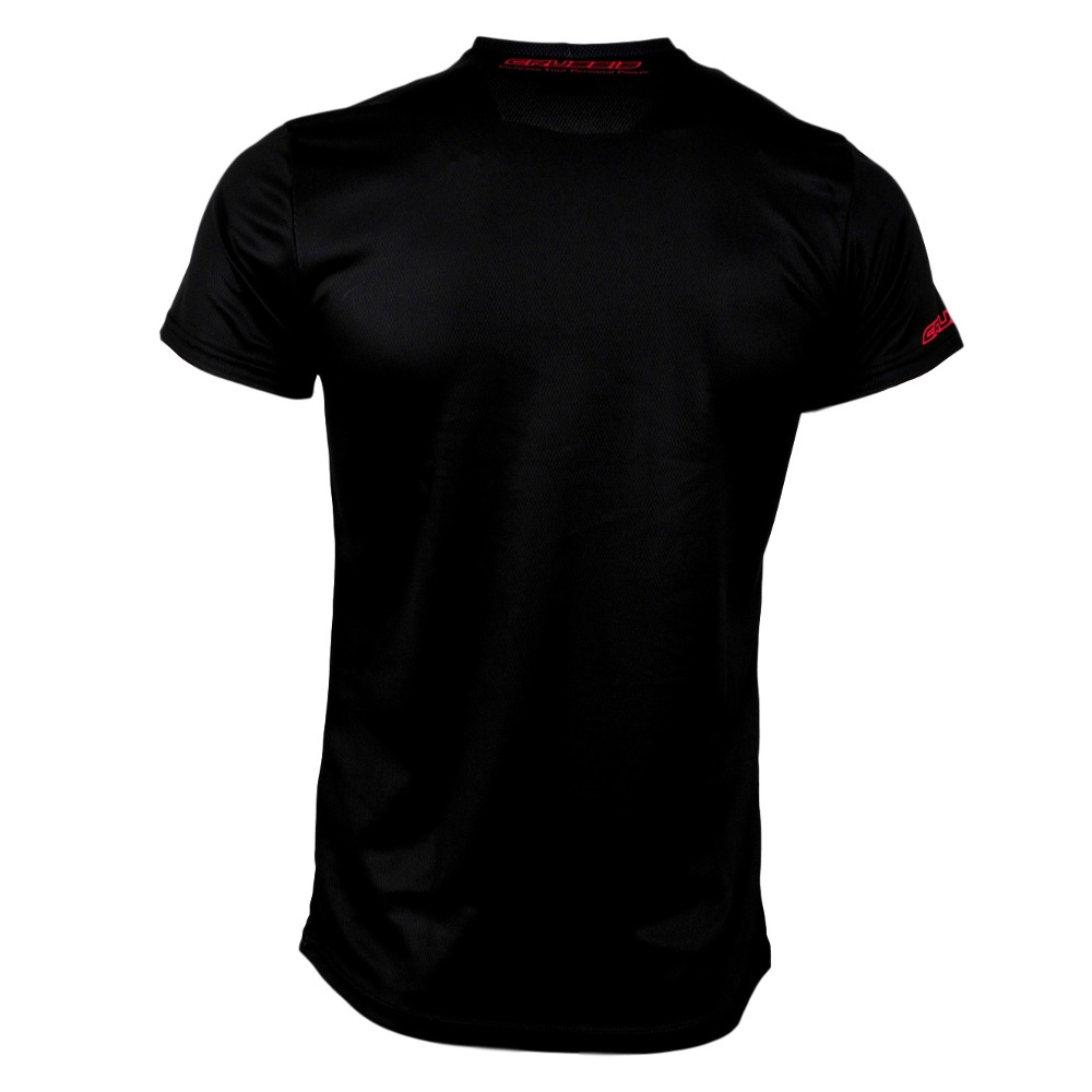 Pánské triko s krátkým rukávem CRUSSIS černá/malina