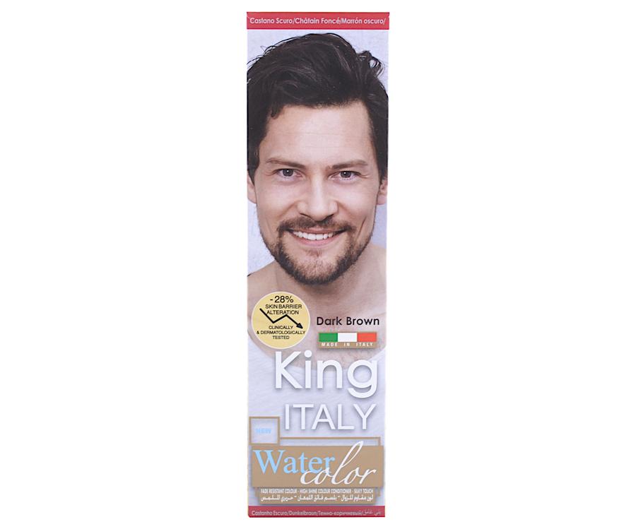 Permanentní barva pro muže na vlasy a vousy Kléral King Italy Water Color - tmavě hnědá