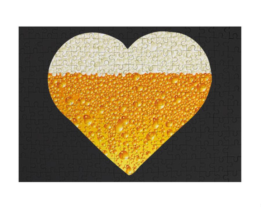 Pivní srdce Puzzle A3 130 dílků