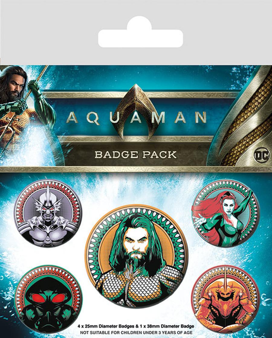 Plackový set Aquaman - Heavy Hitters Of The Seas