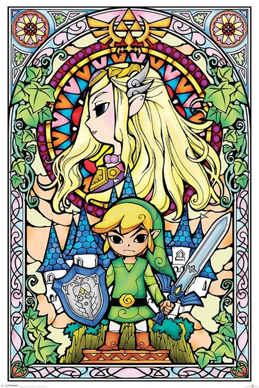 Plakát, Obraz - Legend Of Zelda - Stained Glass,