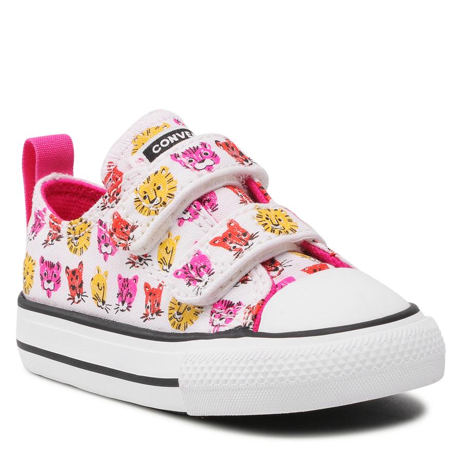 Plátěnky CONVERSE - Ctas 2V Ox 771477C  White/Prime Pink/Amarillo