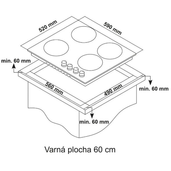 Plynová varná deska Kluge KPG6010WG