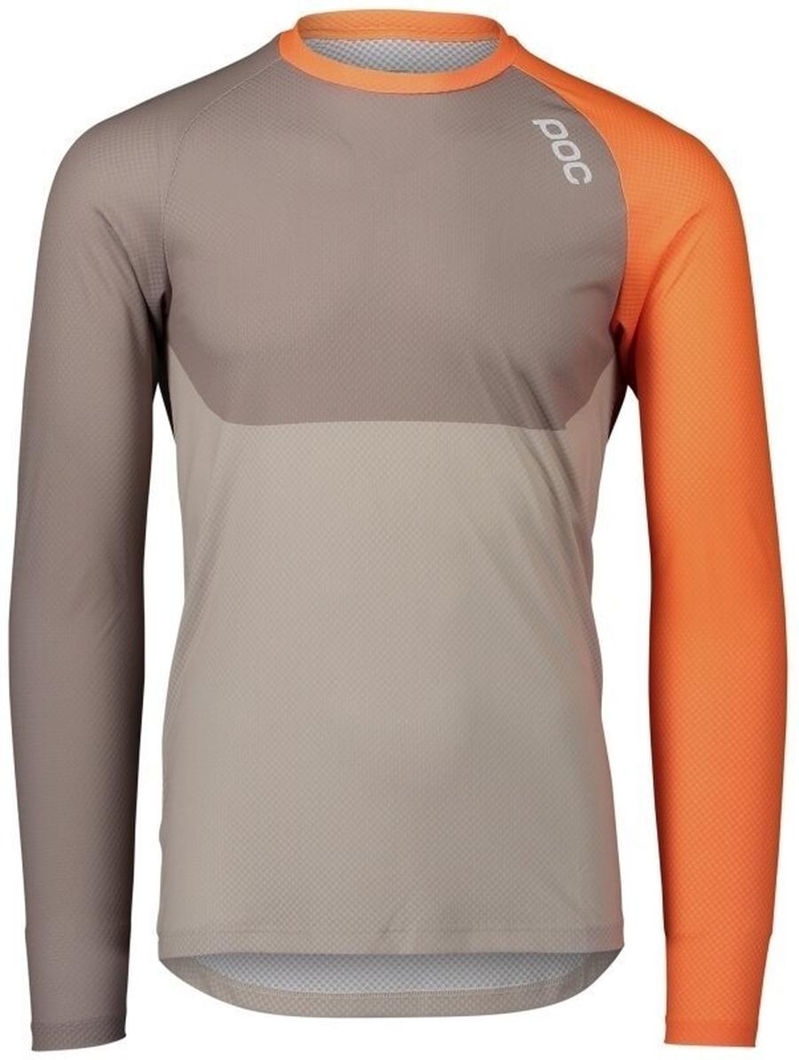 POC MTB Pure LS Jersey Zink Orange/Moonstone Grey/LT Sandstone Beige 2XL