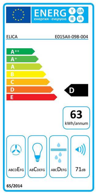 Podvěsný odsavač par Elica KREA LX IX/F/90 / 90 cm / 166 W / 73 dB / 335 m³/h / nerez