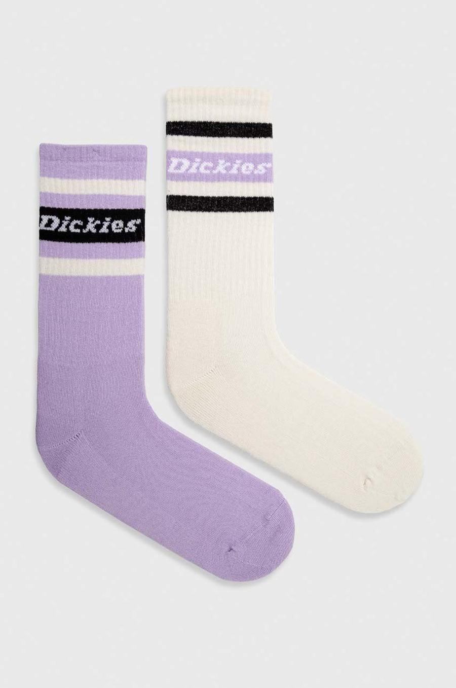 Ponožky Dickies 2-pack pánské, fialová barva