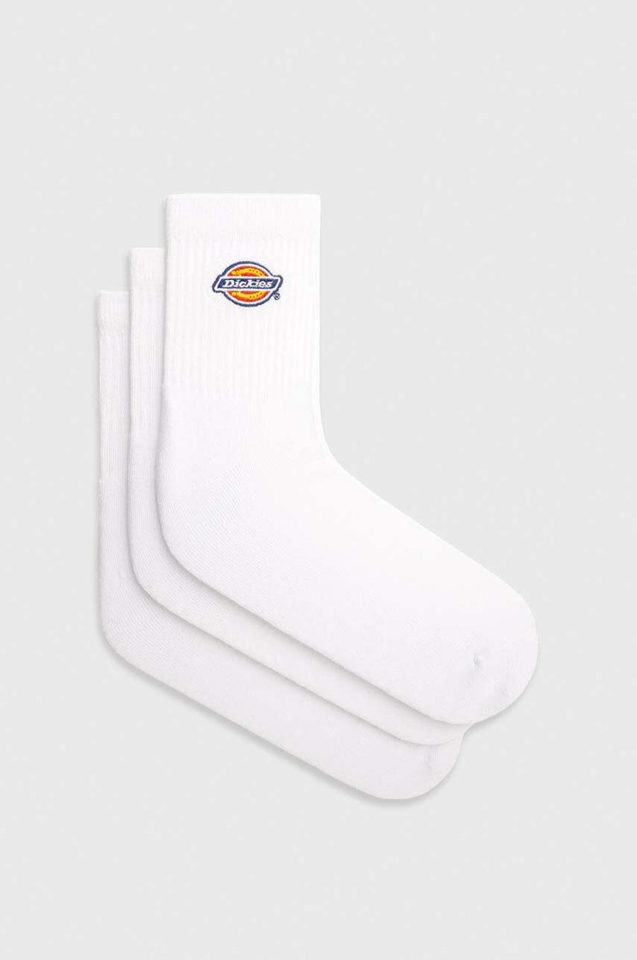 Ponožky Dickies 3-pack pánské, bílá barva