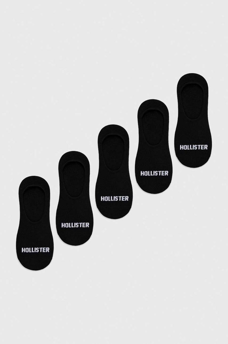 Ponožky Hollister Co. 5-pack pánské, černá barva