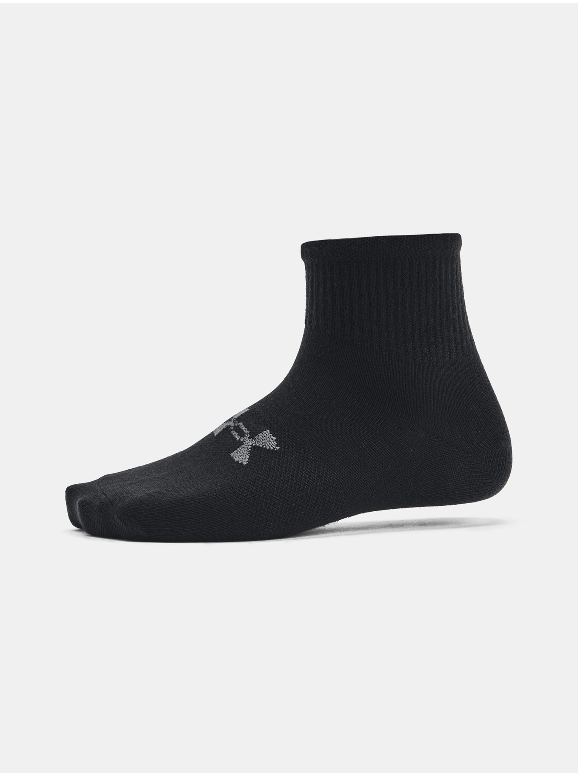 Ponožky Under Armour UA Essential 3pk Qtr Yth-BLK