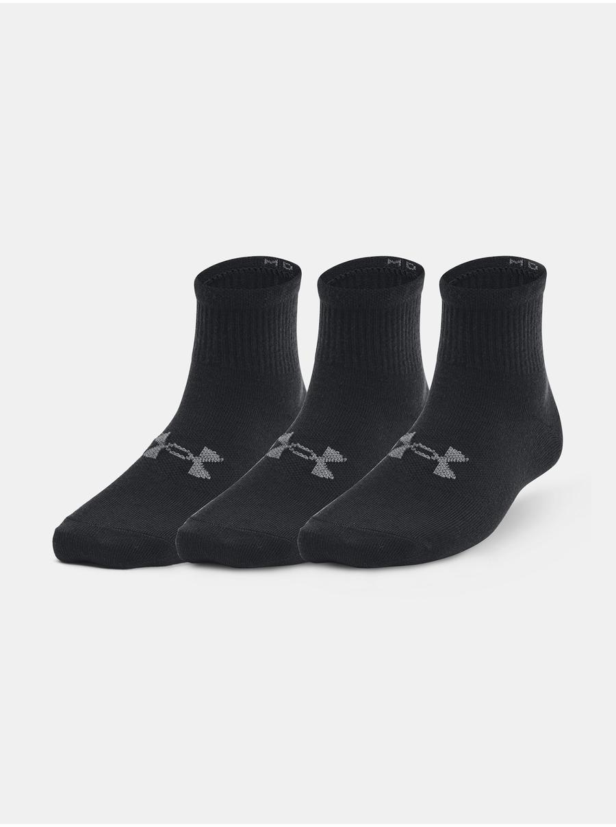 Ponožky Under Armour UA Essential 3pk Qtr Yth-BLK