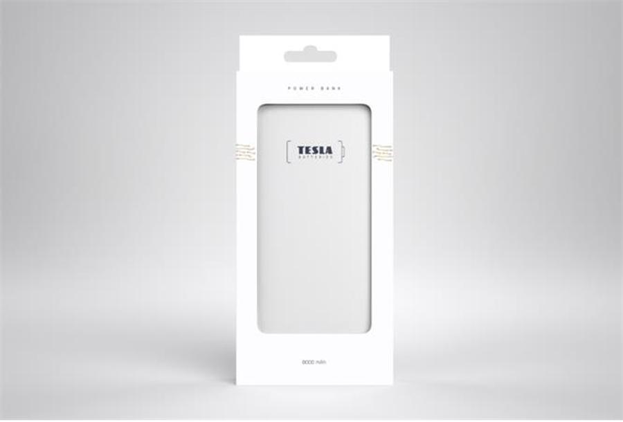 Powerbank TESLA 8000mAh, white