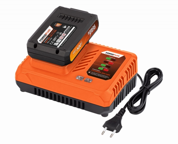 Powerplus Nabíječka POWEPLUS 20V/40V + baterie 20V LI-ION 2,0Ah