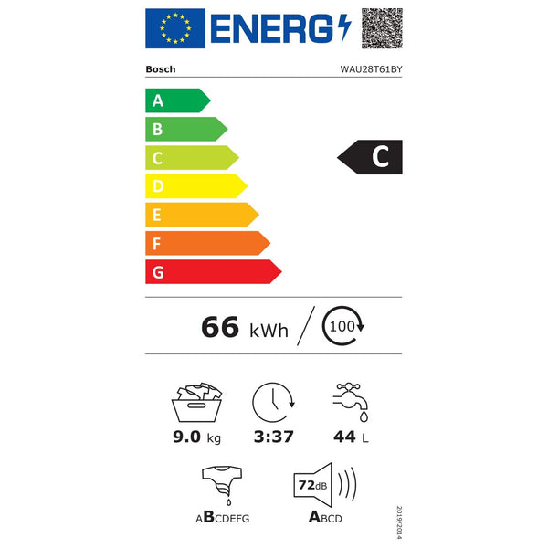 Pračka s předním plněním Bosch WAU28T61BY, 9kg