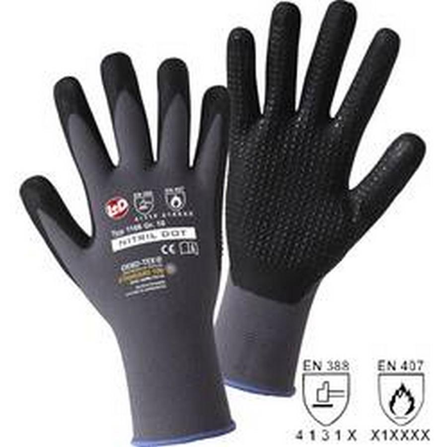 Pracovní rukavice L+D NITRIL DOT 1166-10, velikost rukavic: 10, XL