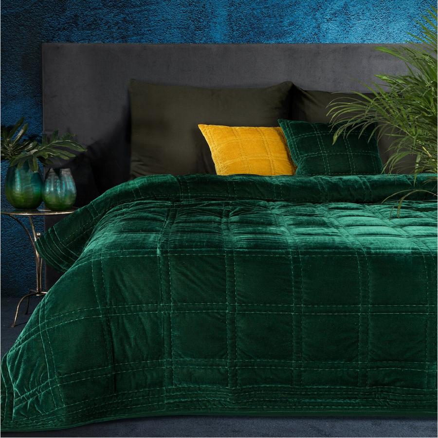 Přehoz na postel SCORPIO tmavě zelená 220x240 cm Mybesthome