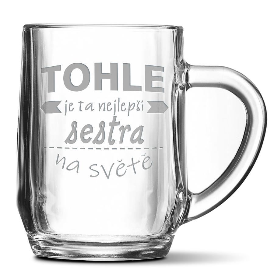 Půllitr SABLIO - Tohle je ta nejlepší sestra na světě 0,5