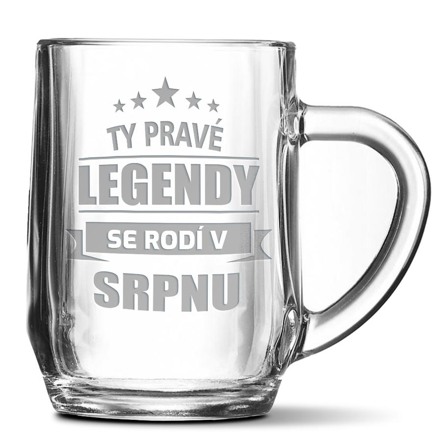 Půllitr SABLIO - Ty pravé legendy se rodí v srpnu 0,5