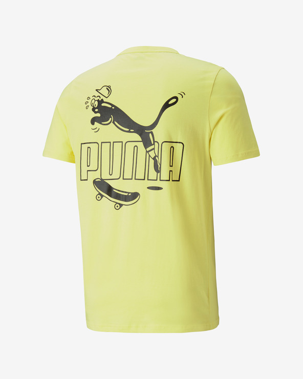 Puma Graphic Streetwear Triko Žlutá