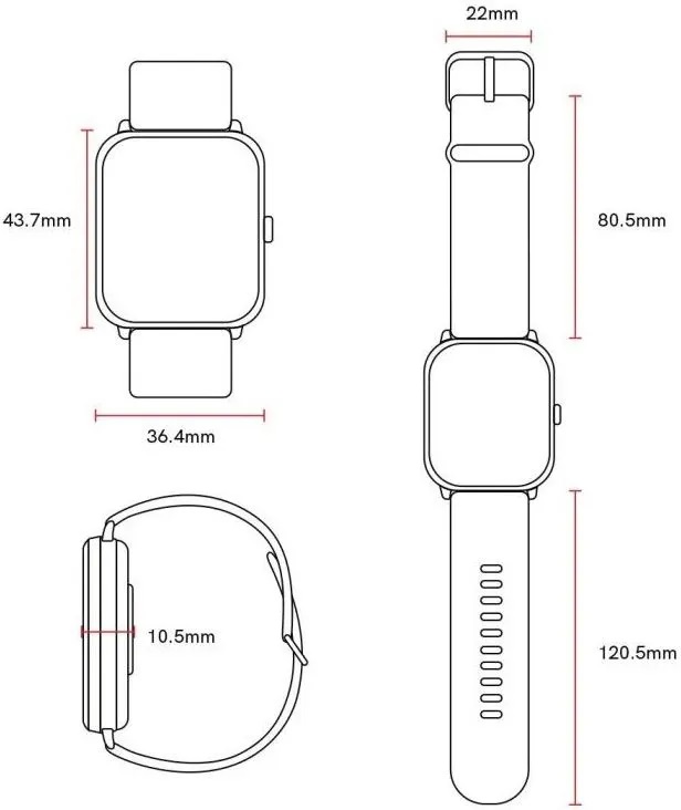 QCY Smartwatch GTC S1 černá