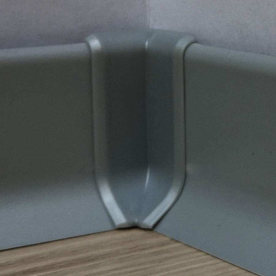 Roh k soklu vnitřní PVC stříbrošedá, výška 40 mm, SKPVCVNIR4ST