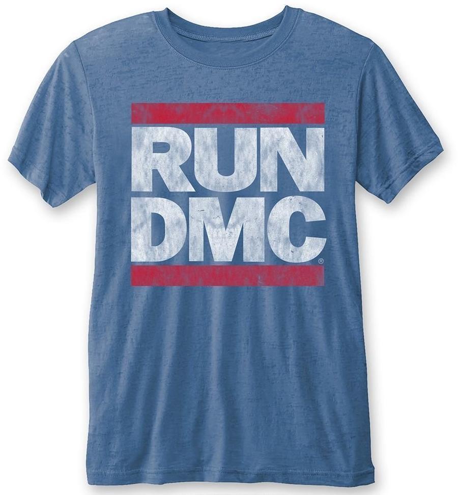 Run DMC Tričko Vintage Logo L Modrá