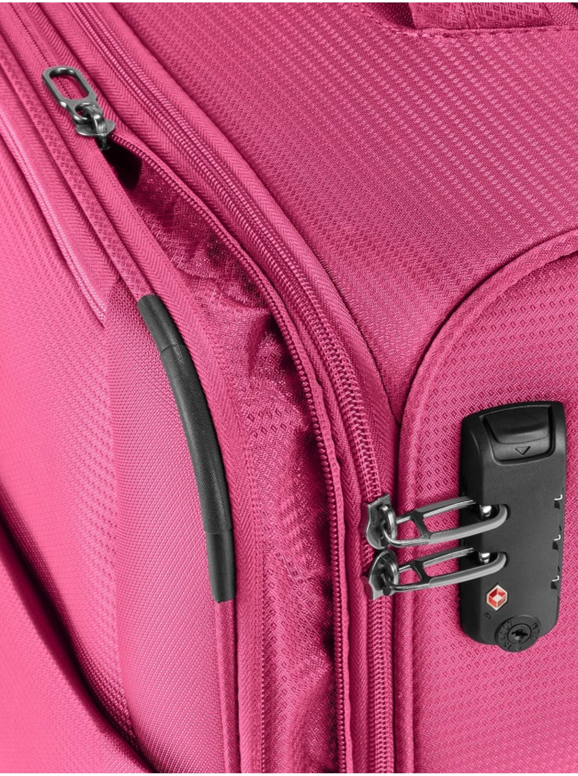 Růžový cestovní kufr Travelite Seaside