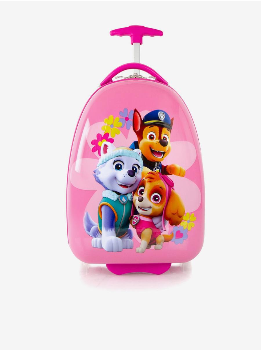 Růžový holčičí kufr Heys Kids Paw Patrol 2w Pink Flower