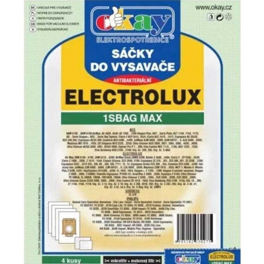 Sáčky do vysavače Electrolux SBAGMAX, antibakteriální, 4ks ROZBAL