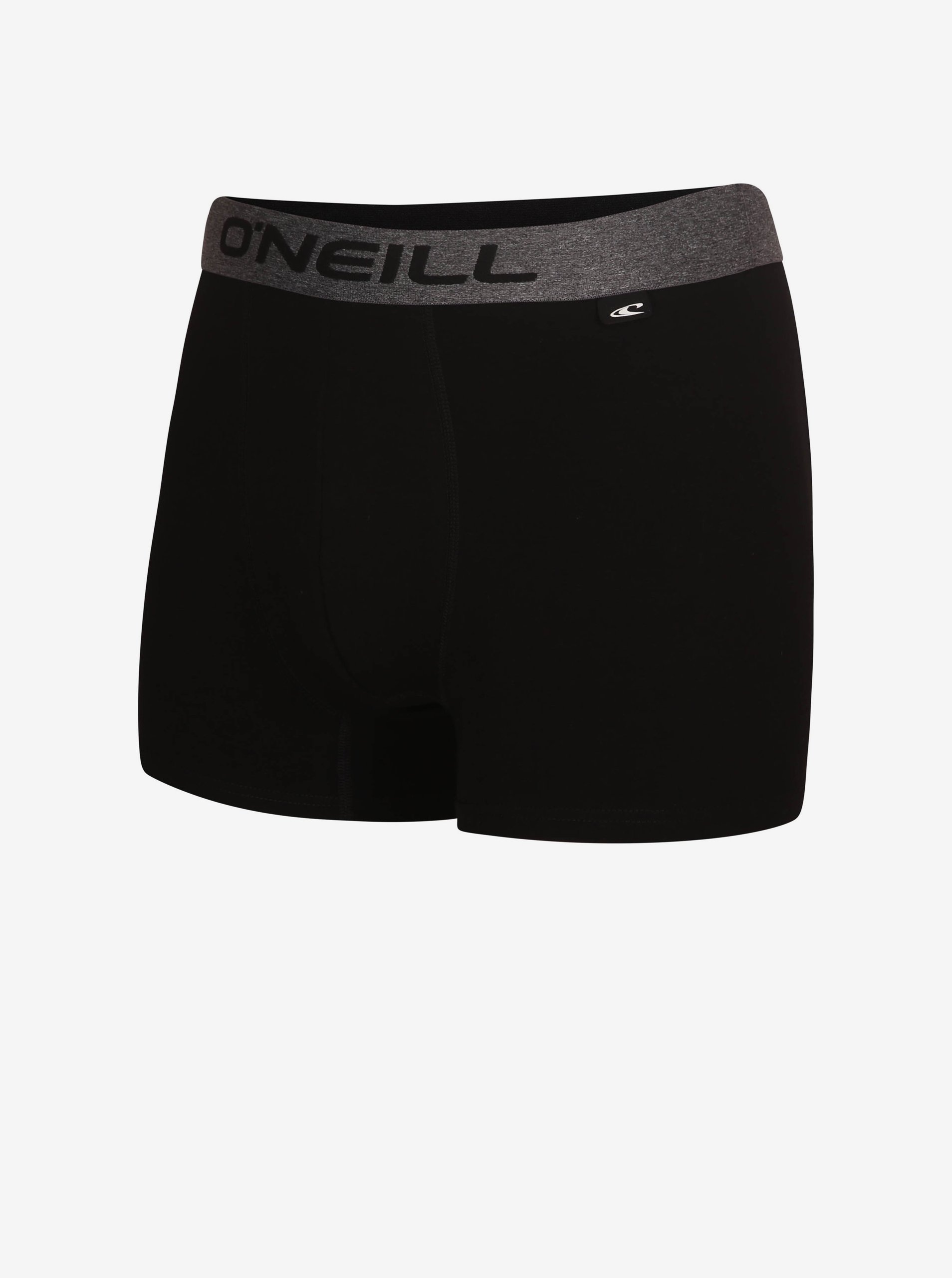 Sada dvou pánských boxerek ve tmavě šedé a černé barvě O'Neill BOXER ALL OVER & PLAIN 2-PACK