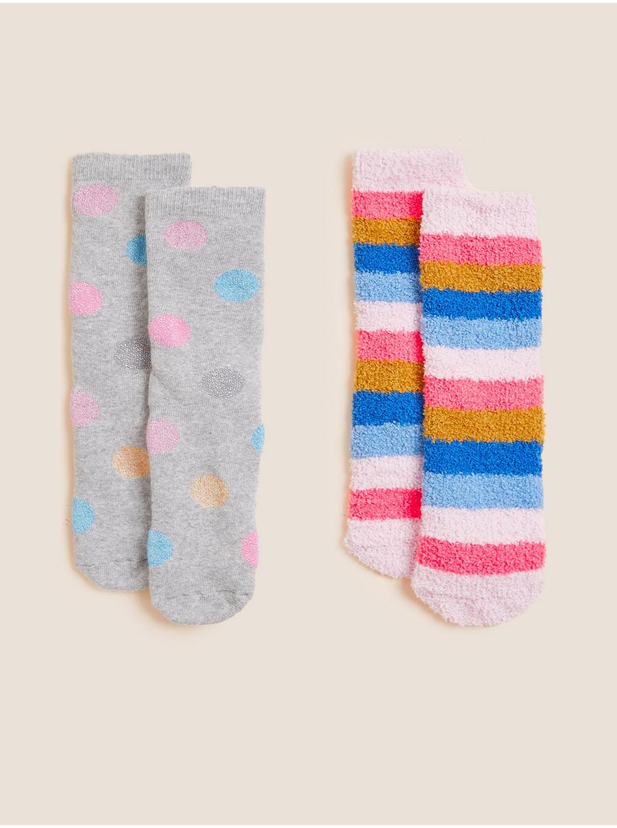 Sada pěti párů dětských vzorovaných ponožek Marks & Spencer