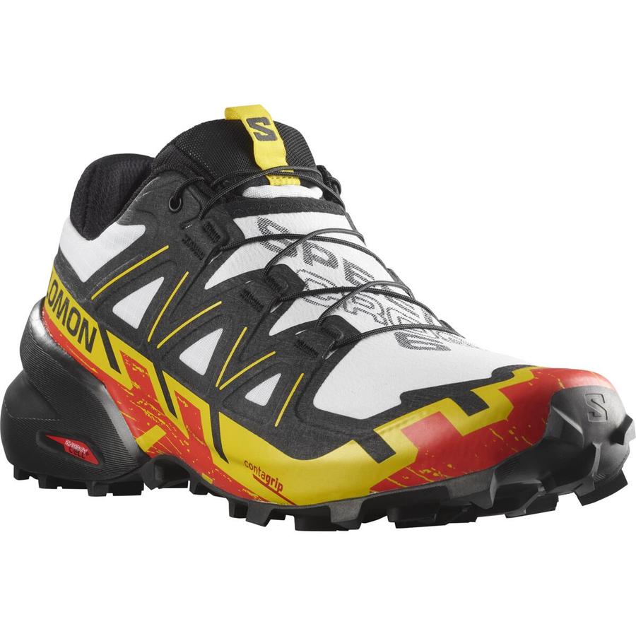 Salomon Speedcross 6 EU 42 ⅔, White/Black/Empire Yellow Pánské boty